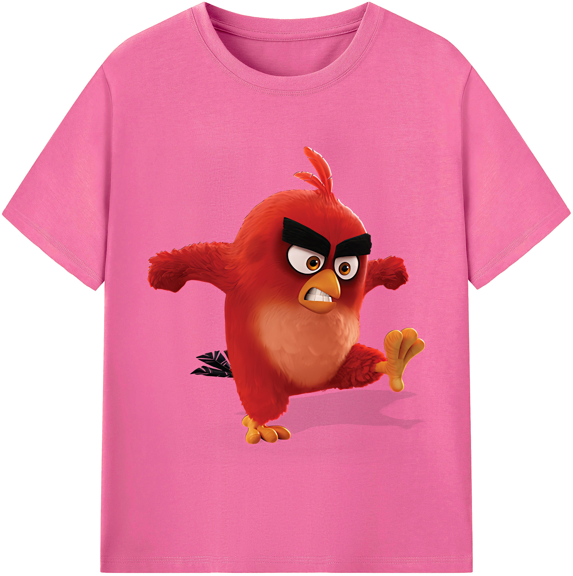 （画像用） Angry Birds アングリーバード レディースカジュアルプリントTシャツ（綿100％）